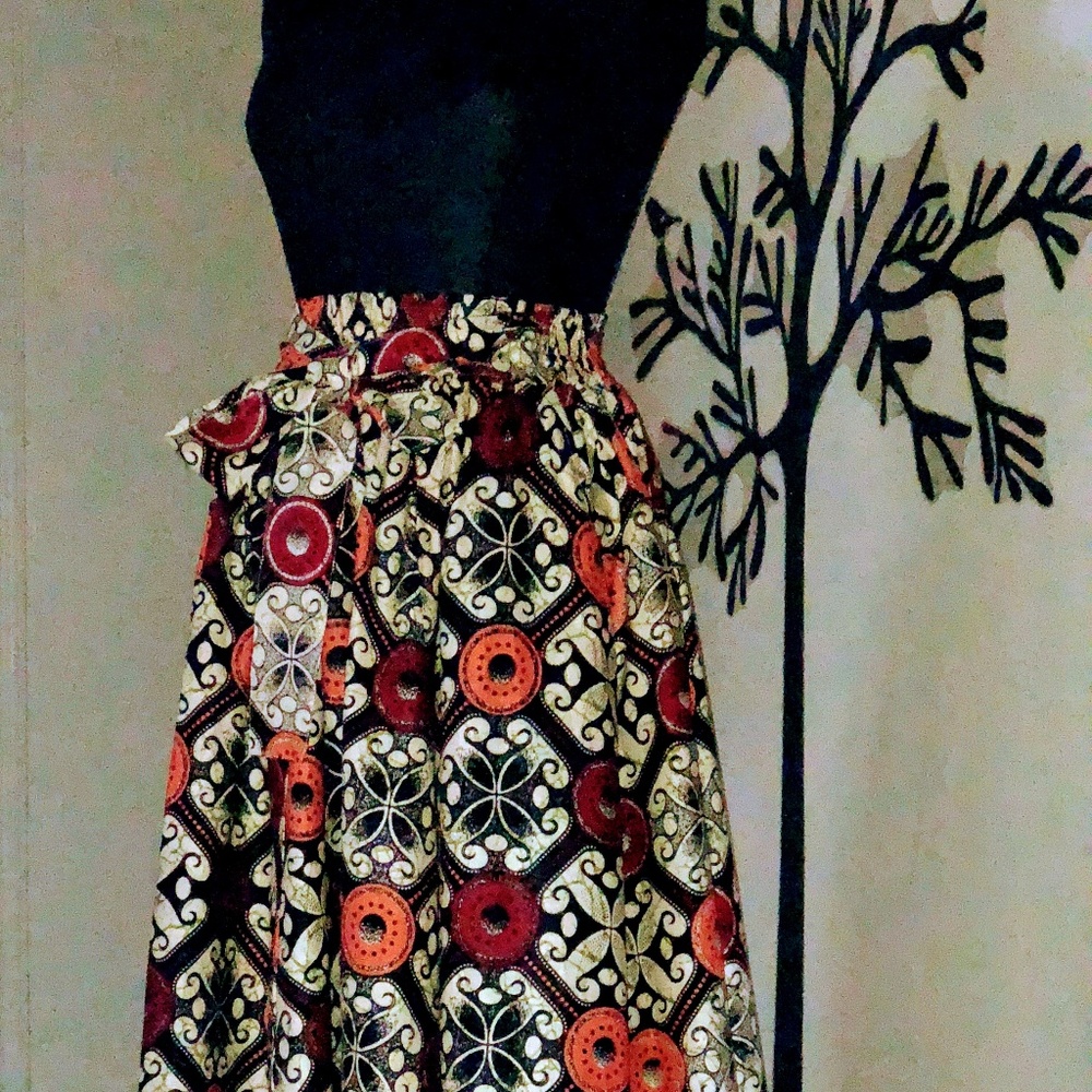 The Tropical Breeze Boho / Ankara Maxi Skirt